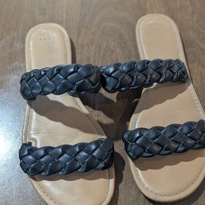 Black Braided Women's Sandals